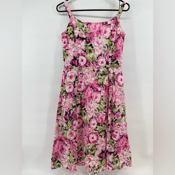 Talbots Dresses & Skirts - Talbots Floral Womens Midi Spring Imported Lined Zip Colorful *Flaw Dress 8